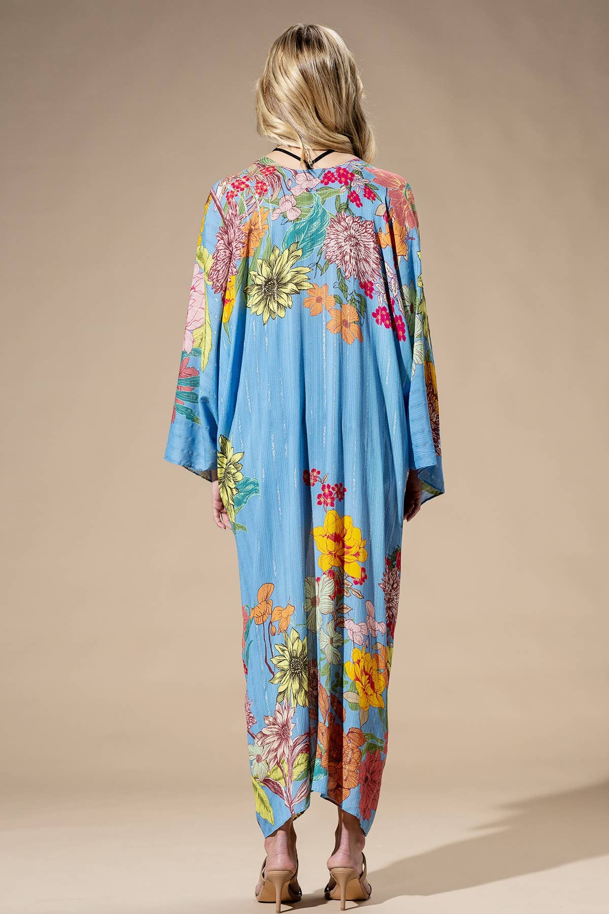 Lurex Floral Light Duster Kimono – Effortless Shine & Elegance