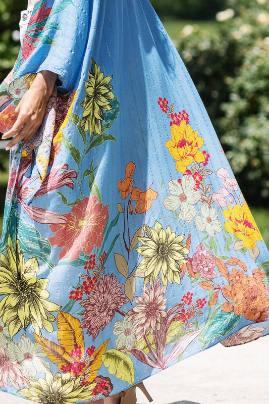 Lurex Floral Light Duster Kimono – Effortless Shine & Elegance