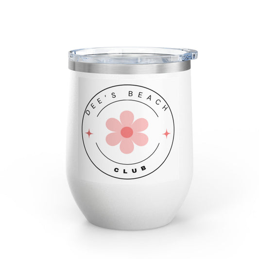 Dee's Beach Club Wine Tumbler - 12oz Insulated Drinkware for Summer Celebrations