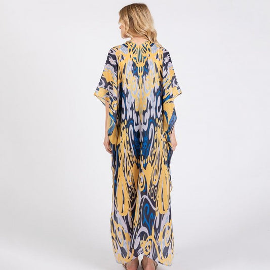 Boho Print Long Kimono