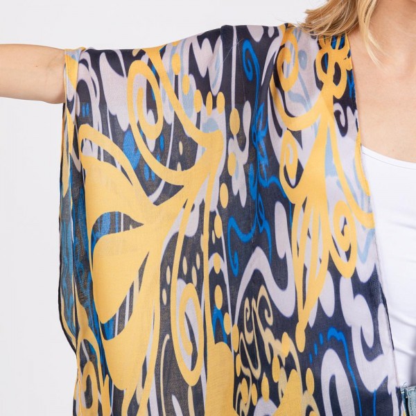 Boho Print Long Kimono 7322801