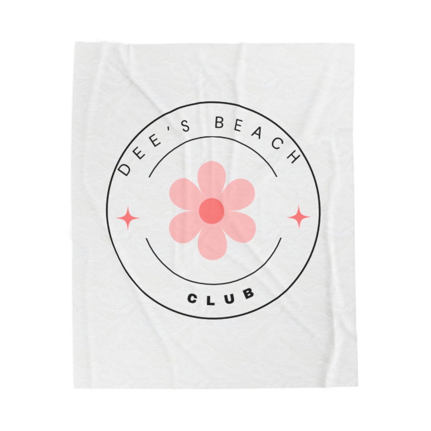 Dee's Beach Club Velveteen Plush Blanket - Cozy Floral Throw for Beach Lovers