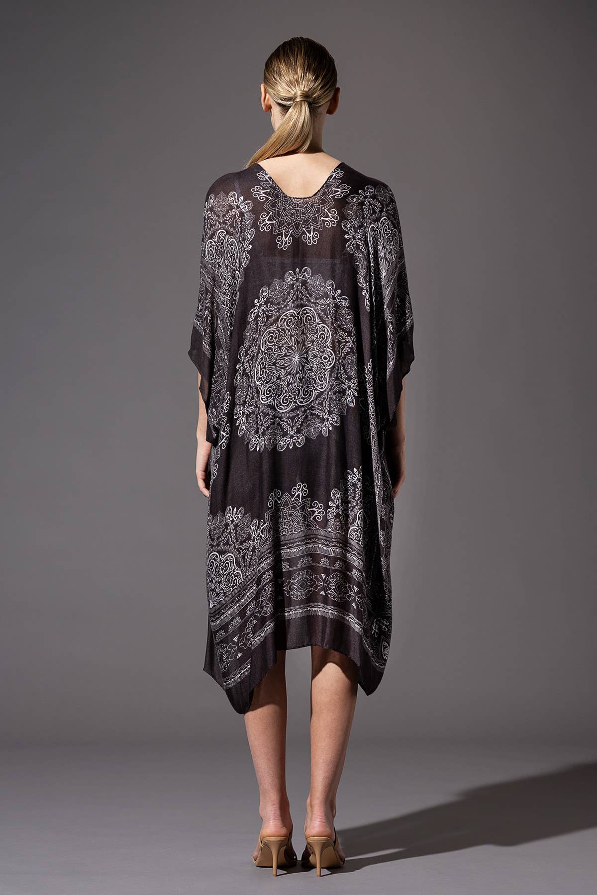 Mandala Lotus Border Woven Kimono