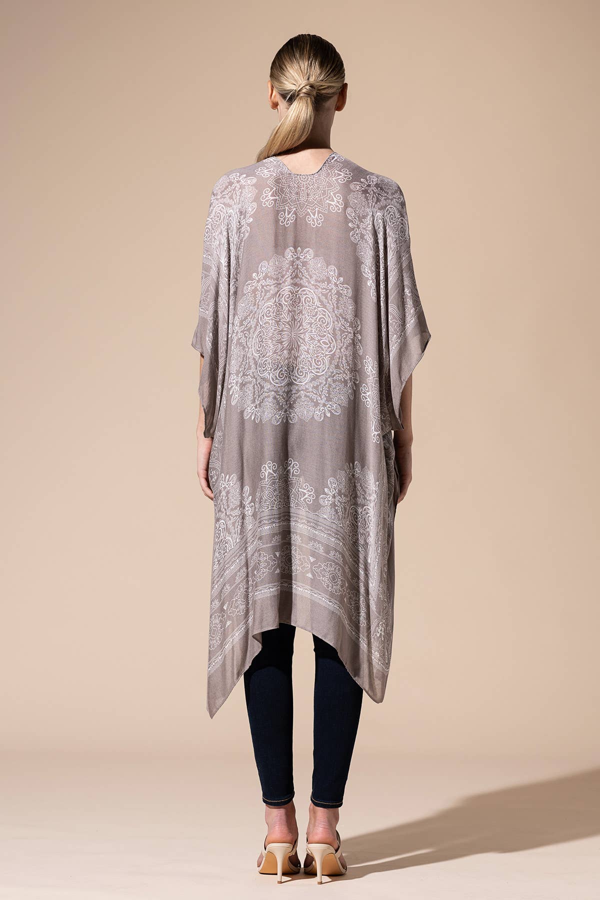 Mandala Lotus Border Woven Kimono