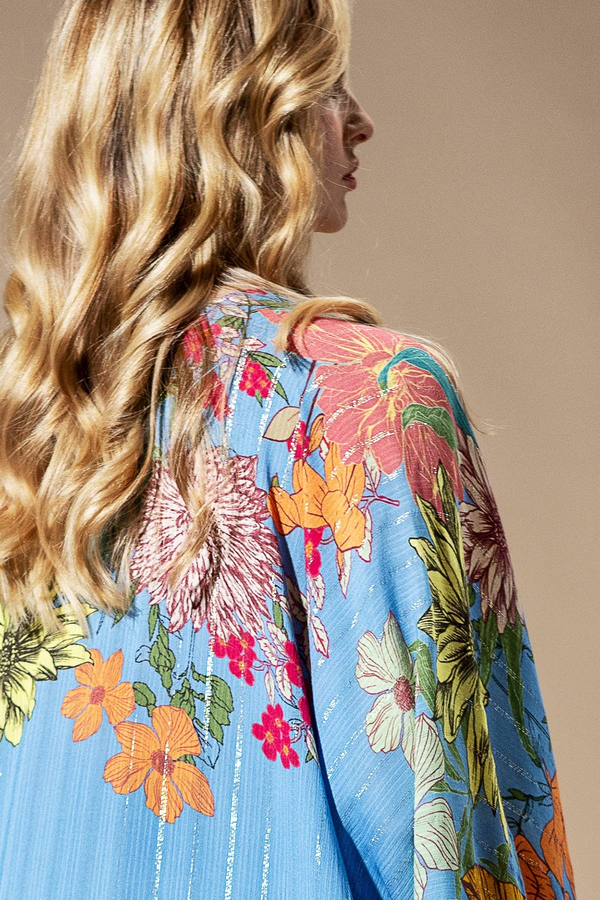 Lurex Floral Light Duster Kimono – Effortless Shine & Elegance