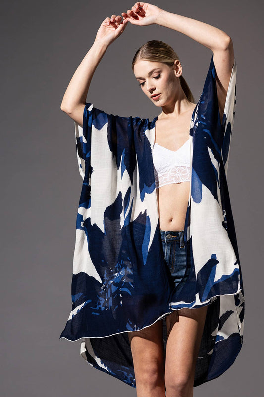 Sweeping Floral Long Kimono